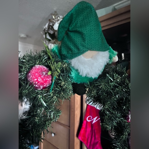 Homemade Custom Holiday Gnome Wreath (can add lights) - Picture 4 of 8